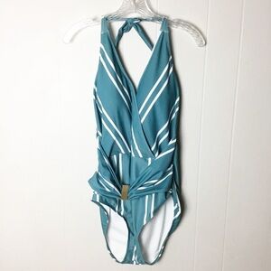 Grace Karin XL Teal One Piece Swimsuit